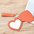 thumbnail image 4 of Heart Shape Makeup Mirror Waterproof Faux Leather Vanity Mirror Keychain Portable Travel Women Handheld Cosmetic Mirror Bag Pendant, 4 of 8