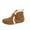 #0233-Brown, variant on Womens Winter Flat Fluffy Snow Boots,Warm Faux FlockyLining Anti-Slip Slip on Loafer,Outdoor Comfort Ankle Flat Boot Gift