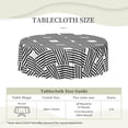 thumbnail image 6 of ZNDUO Cross Black Stripes Pattern Round Tablecloth, Anti-fouling and Anti-wrinkle Washable Polyester Table Cloth, 60 inch, 6 of 8