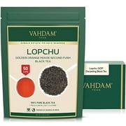 VAHDAM, Second Lopchu Golden Orange Pekoe Black Tea| 40+ cups, 3.53 oz | Pure 100% Unblended Darjeeling Black Tea Loose Leaf | Single Estate Tea