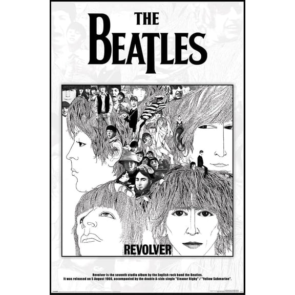The Beatles - Music Poster (Revolver - Album Cover) (Size: 24" x 36")