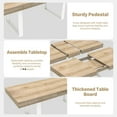 thumbnail image 5 of Aukfa Extendable Dining Room Table for 6-10,Farmhouse Large Rectangular Kitchen Table,White Oak, 5 of 7