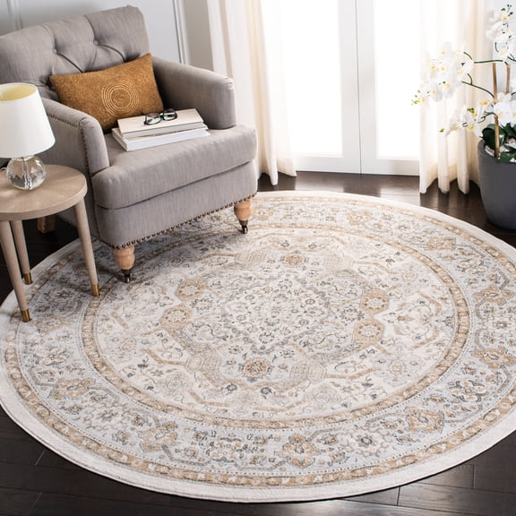Safavieh Isabella Zander Oriental Area Rug, Cream/Beige, 8' x 8' Round
