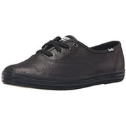 Keds Women's Champion Metallic Canvas Fashion Sneaker, Black/Black, 7 M US