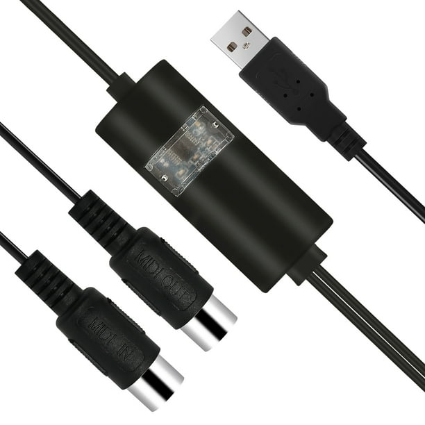 HDE USB INOUT MIDI Interface Converter Cable 5 Pin DIN MIDI to USB