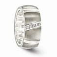thumbnail image 5 of Titanium Men's and 925 Sterling Silver Men's .10ctw Dia 10mm Men's Wedding Band Ring Size 8, 5 of 8