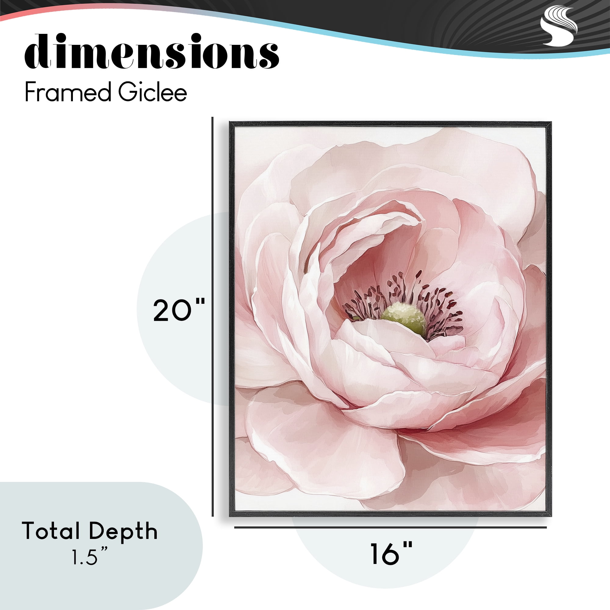 Fresh Rosy Close Up Petals Black Framed Giclee Art, design by Christine Simpson Art