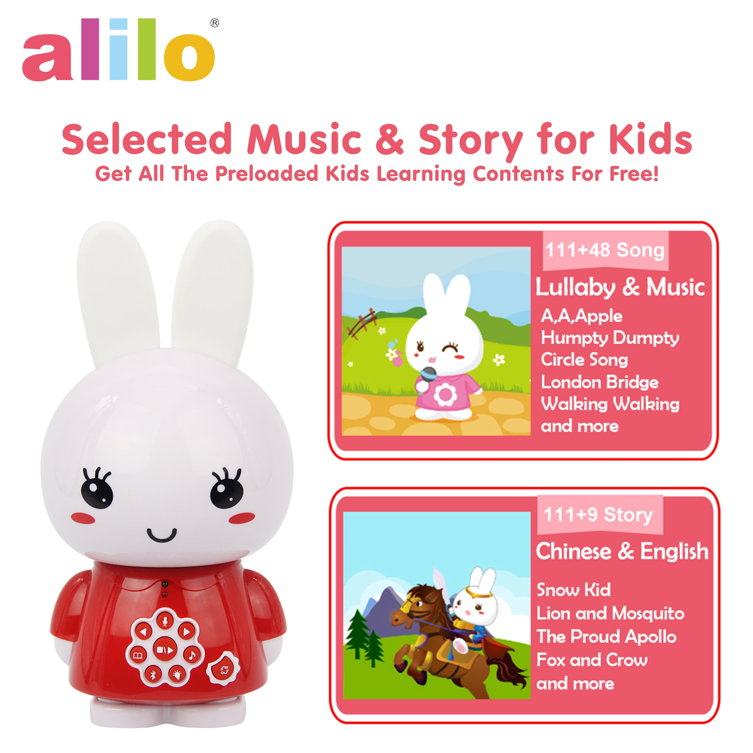 Alilo Honey Bunny Story Teller Nursery Rhyme Lullaby Song