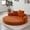 Orange, variant on Convertible Loveseat Sofa Bed, Round Sofa Bed, Foldable Futon Sofa, Boneless Sofa Couch, Corduroy Floor Lounge Sofa Bed Compressed Sofa Couch for Living Room, No Assembly Required, White