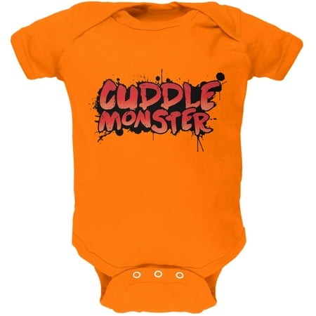 Cuddle Monster Orange Soft Baby One Piece
