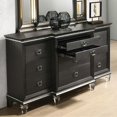 thumbnail image 4 of Lavish 4 Piece Gray Bedroom Set with Light up Headboard in Queen Size, 4 of 10