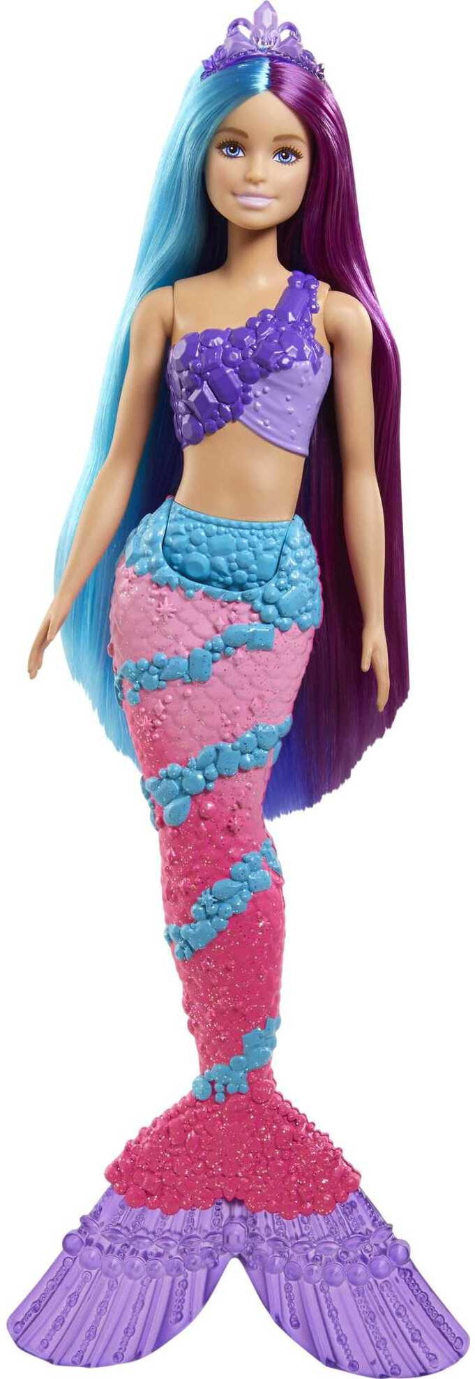 30cm Fashionable Mermaid Doll with Lights Sounds Kids Gift Toy Pink Hair 