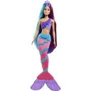 Barbie Dreamtopia Mermaid Doll (13-inch) with Extra-Long Two-Tone Fantasy Hair, Hairbrush, Tiaras and Styling Accessories, Gift for 3 to 7 Year Olds