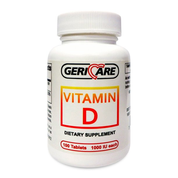 Vitamin D3 Tablets, 1000IU (Bottle of 100)