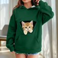thumbnail image 2 of Afdoent Hoodies for Girls Cat Pouch Hoodie with Pockets Pet Carrier Pullover Animal Holder Long Sleeve Tops Fall Winter 9-10 Years, 2 of 9