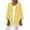 Yellow, variant on Diufon Linen Cardigans for Women Fall Casual Solid Color Blouses 3/4 Sleeve Breathable Coats