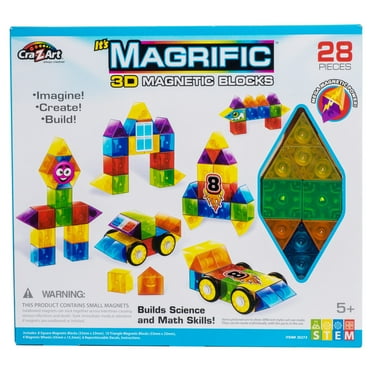 Cra-Z-Art Magrific 28 Piece Multicolor 3D Magnetic Toy, Unisex Child Ages 5 and up