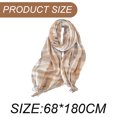 thumbnail image 5 of Bufanda infinita a cuadros para mujer para invierno, tacto de cachemira, cálida y acogedora para el invierno, bufanda a cuadros con ondas, turbante cálido para hombres, 5 of 5