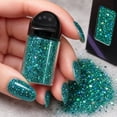thumbnail image 4 of Holographic Gold Foil Glitter Sequins, Sparkly Flakes for Nail Art Face Eyeshadow DIY Makeup, Shiny Manicure Facial Decor Craft Supplies, 4 of 4