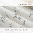 thumbnail image 4 of Ksopiavobs Cotton Blend Round Tablecloth 48 Inch, White Printed Machine Washable Farmhouse Table Cloth, Wrinkle Free Table Cover for Patio Table, Picnic, Dining Room(White Floral, Round 48" Dia), 4 of 7