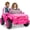 Hyper Pink, variant on Best Choice Products Kids 24V 2-Seater Electric Ride-On Car Truck w/ Parent Control, Bluetooth, LED Lights - Red