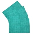 thumbnail image 3 of Faux Burlap Placemats by Penny's Needful Things (Rectangle - Set of 6) (Teal), 3 of 3