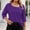 Purple, variant on NominalSnug Womens Plus Size Tops 3/4 Length Sleeve T Shirts Asymmetrical Neck Blouses for Women Dressy Casual Fashion Clothes 2026