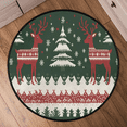 thumbnail image 6 of CURLYOOT Boho Christmas Elk 5.2ft Round Rug for Living Room, Large Washable Area Rug, Non Slip Floor Mat Indoor Rugs for Bedroom, Dining Room, Offices, Entryway, 6 of 7
