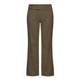 thumbnail image 4 of Rhuody Women'S Pants Low Waist Wide Leg Solid Color Trousers Versatile Clothing L Coffee, 4 of 5