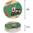 thumbnail image 1 of FMSHPON Happy Sunmmer Holiday Retro Scooter Enjoy Ride Set of 8 Round Coaster for Drinks, Absorbent Ceramic Stone Coasters Cup Mat with Cork Base for Home Kitchen Room Coffee Table Bar Decor, 1 of 4
