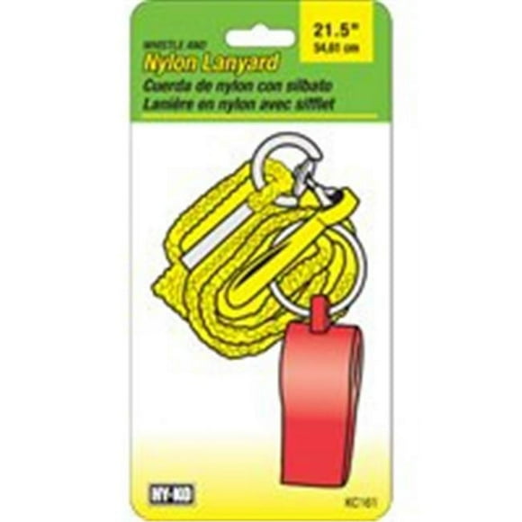 Hy-Ko Products KC161 Nylon Lanyard & Whistle 21 In.