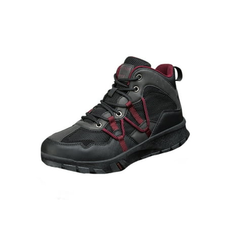 

Ritualay Men s Hiking Shoes Hight Top Outdoor Trekking Camping Trail Hiking Walking Wide Width Sneakers Black 9.5