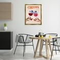 thumbnail image 3 of Stupell Industries Cheers Wine Glasses Food & Beverage Painting Gold Floater Framed Canvas Art Print Wall Art, 25 x 31, 3 of 10