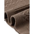 thumbnail image 5 of INSPIRE CHIC Cable Knit Sweater Skirt for Women's Elastic Waist A-Line Side Slit Casual Ribbed Knit Maxi Skirt S Brown, 5 of 6