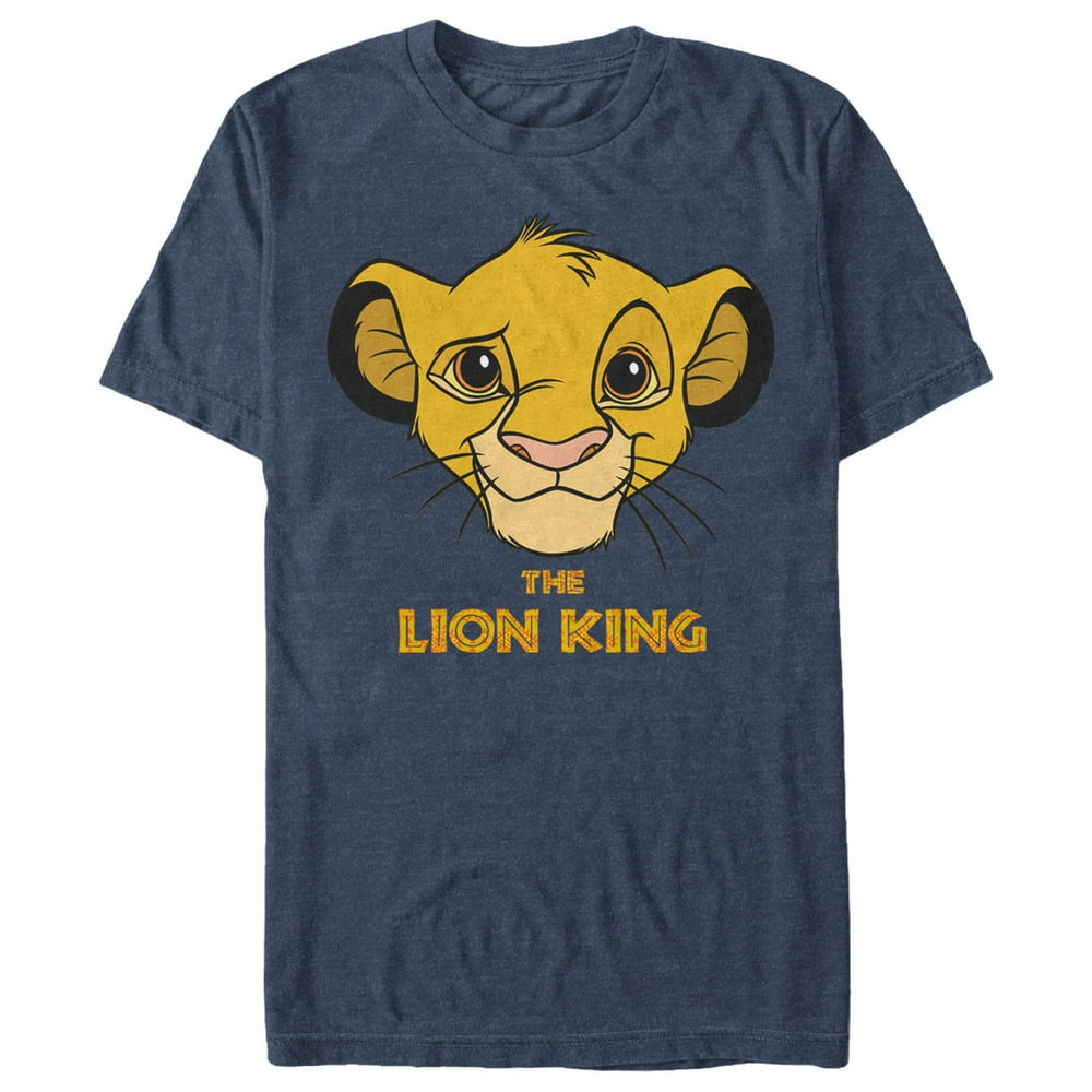 The Lion King Men's Lion King Simba Logo Graphic Tee Navy Blue