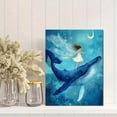 thumbnail image 2 of Qisvanset Fairy Riding Whale Canvas Wall Art 15.75x11.81 Inches, 2 of 8