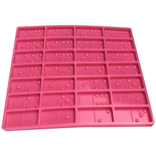 Inteprter Molde de dominó de resina, molde de silicona cómodo de alta resistencia, buena temperatura, antiadherente, reutilizable, piezas creativas para Type2 NO2 Inteprter HA060862-02