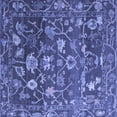 thumbnail image 1 of Ahgly Company Machine Washable Indoor Square Abstract Blue Modern Area Rugs, 3' Square, 1 of 4