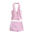 thumbnail image 3 of MAIHAN Theme Park Outfits for Women Summer Beach Vacation Clothes Short Sleeve Tops Shorts 2pcs Women Tops and Trousers Set Plus Size Outfits for Curvy Women, 3 of 5