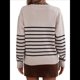 thumbnail image 5 of Camisa de Larga para Mujer, Suéter Informal Holgado A Rayas Albaricoque XL, 5 of 10