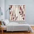 thumbnail image 4 of Eucalyptus Leaves Kitchen Curtains 84 Inch Length, Brown Spring Botanical Aesthetic Grommet Top Bedroom Living Room Curtains, Light Filtering Cafe Curtain Drapes 2 Panels Set 104''x84'', 4 of 9