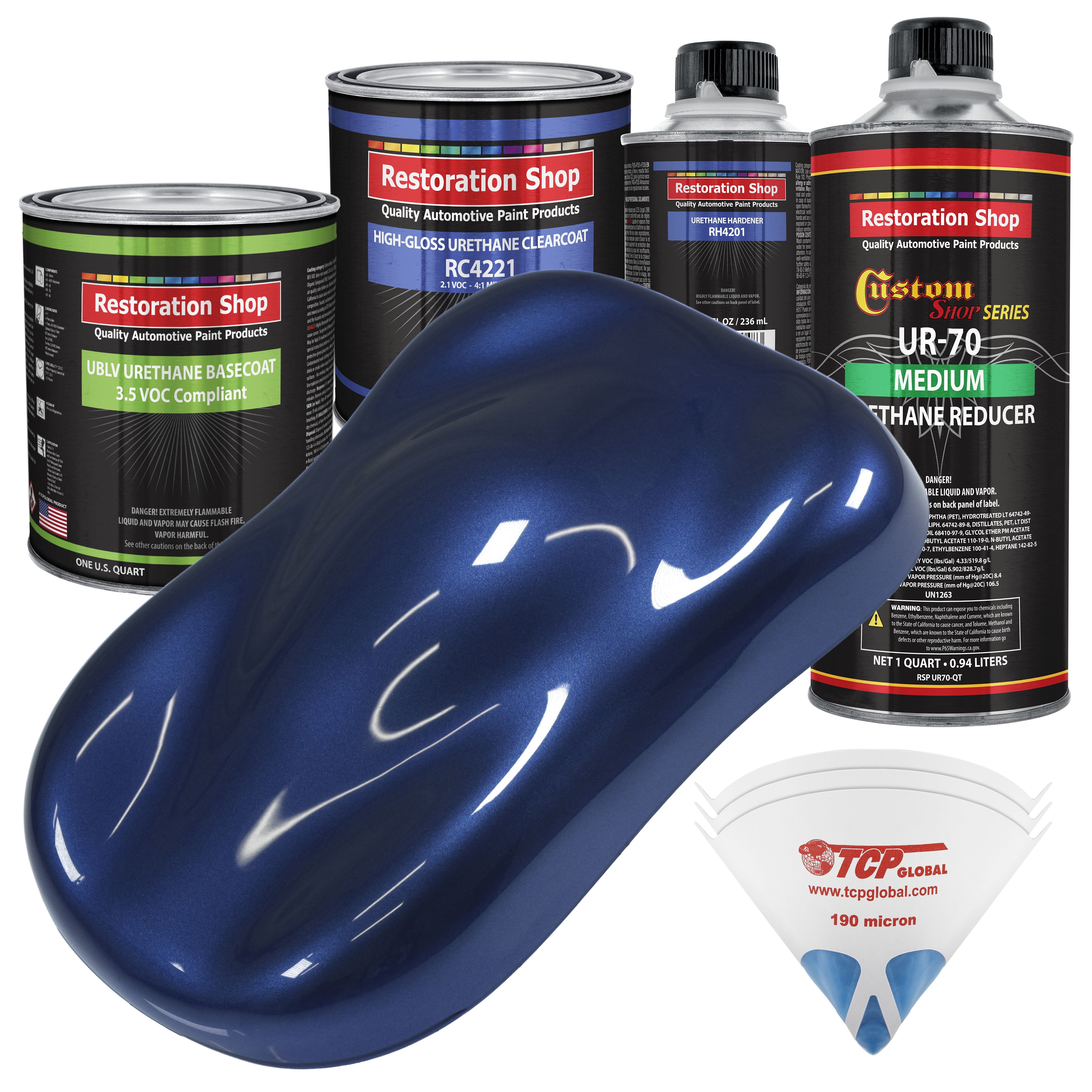 Daytona Blue Metallic Quart Kit Low VOC URETHANE BASECOAT Car Auto