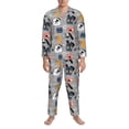 thumbnail image 3 of Naloa Dog Men’s Pajamas Set - Long Sleeve Button Down Sleep Shirt and Pajama Bottoms Sleepwear Set-X-Large, 3 of 7
