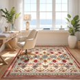 thumbnail image 3 of Design&I 2'x3' Ultra Soft Door Mat, Assorted Boho Vintage Southwestern Checkered Door Mongolian Nylon None Fluffy Washable Easy Care Indoor rug for Bedside Entryway, 3 of 7