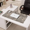 thumbnail image 3 of Long Mouse Pads for Desk,Black and Tan Leopard Print Desk Mats on Top Of Desks, Desk Mouse Pad Extra Large with 3mm Non-Slip Base and Stitched Edge for Gaming,Office,Work,Home 31.5"x15.7", 3 of 6