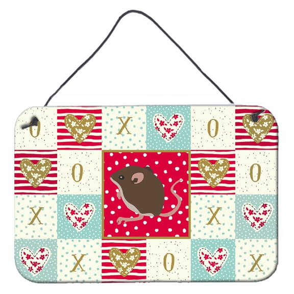 Carolines Treasures CK5448DS812 Baby Mouse Love Wall or Door Hanging Prints 8x12 multicolor