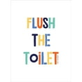 thumbnail image 2 of Seven Trees Design 19x24 White Modern Wood Framed Museum Art Print Titled - Flush the Toilet, 2 of 4