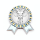 thumbnail image 1 of Mammoth Elephant Animal portrait Insignia broche Medalla ganadora, 1 of 3
