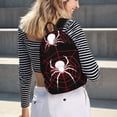 thumbnail image 5 of Disketp Spider On The Web print Canvas Backpack Lightweight Travel Daypack Student Rucksack Laptop Backpack-Small, 5 of 5