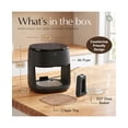 thumbnail image 3 of Willow Kitchen 5Qt Glass Air Fryer, Black – Non-Toxic Digital Air Fryer, Precision Touch Screen, 5 Cooking Presets, Keep Warm Function, Even Crisp Tech, 1500W Small Air Fryer, 3 of 10